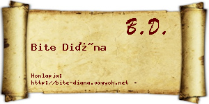 Bite Diána névjegykártya